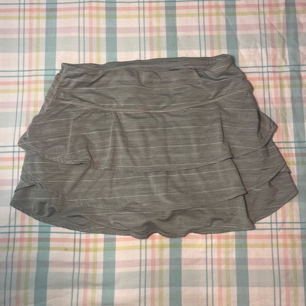 Athleta Grey Ruffle Athletic Skirt